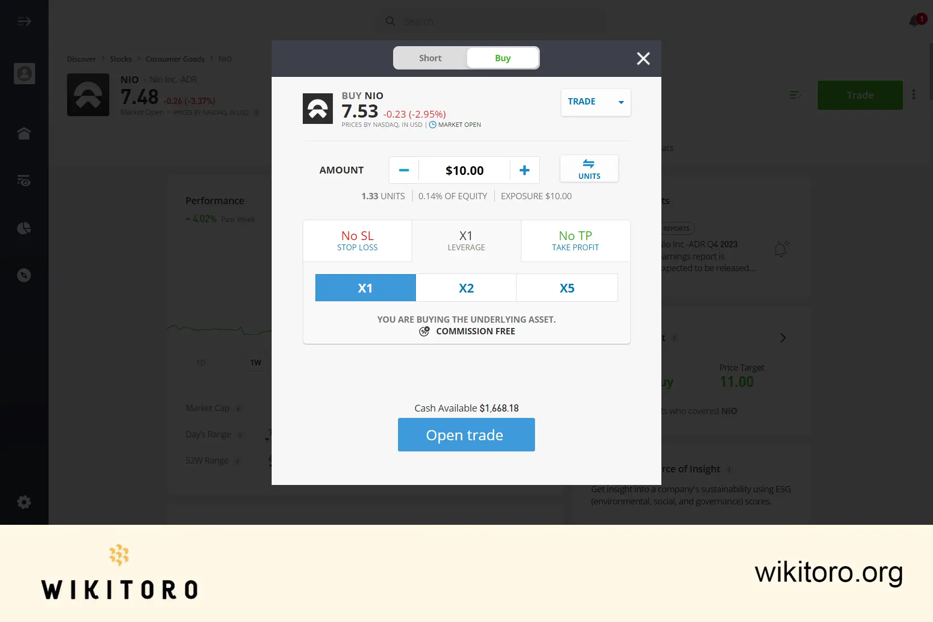 Kjøpe NIO-aksjer på eToro