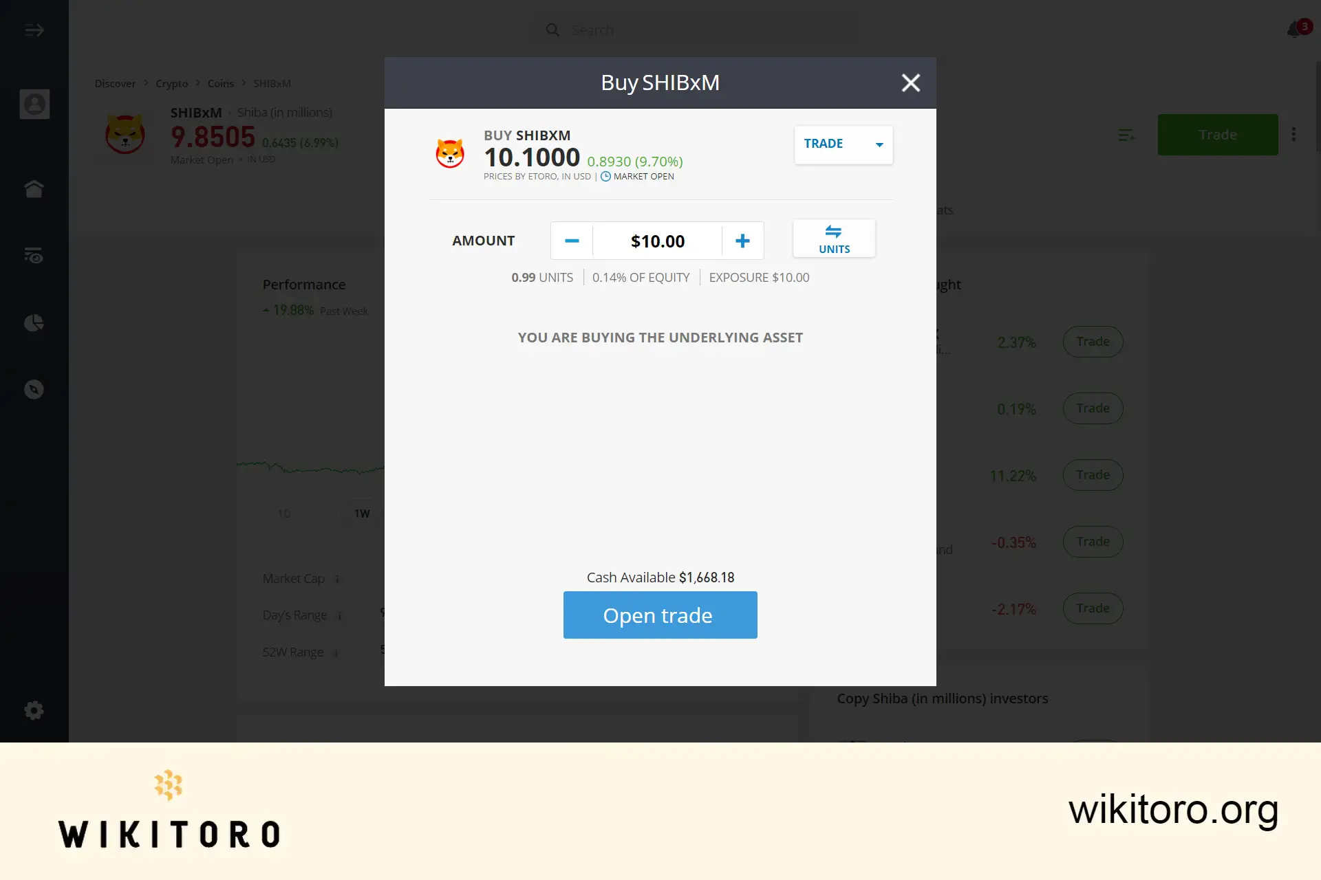Kjøpe Shiba Inu på eToro