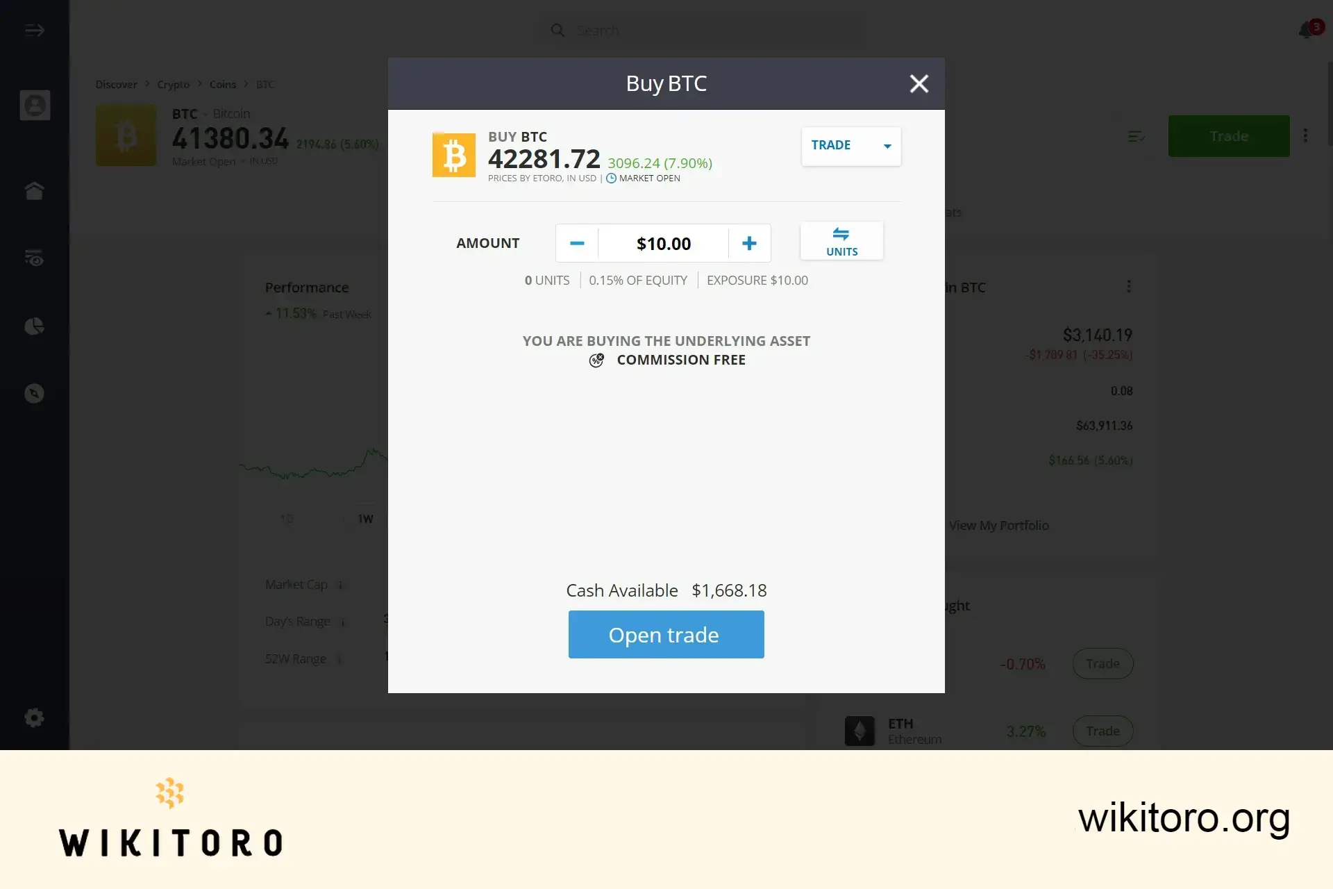 Kjøpe Bitcoin på eToro