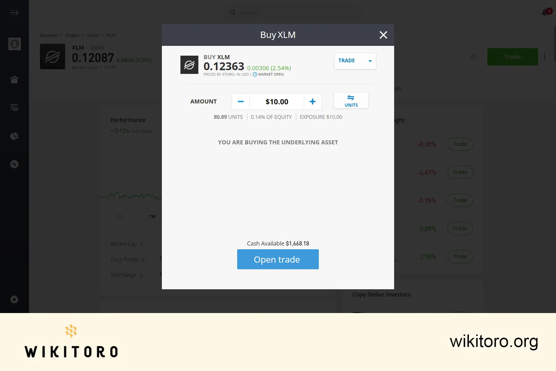 Kjøpe Stellar Lumens på eToro
