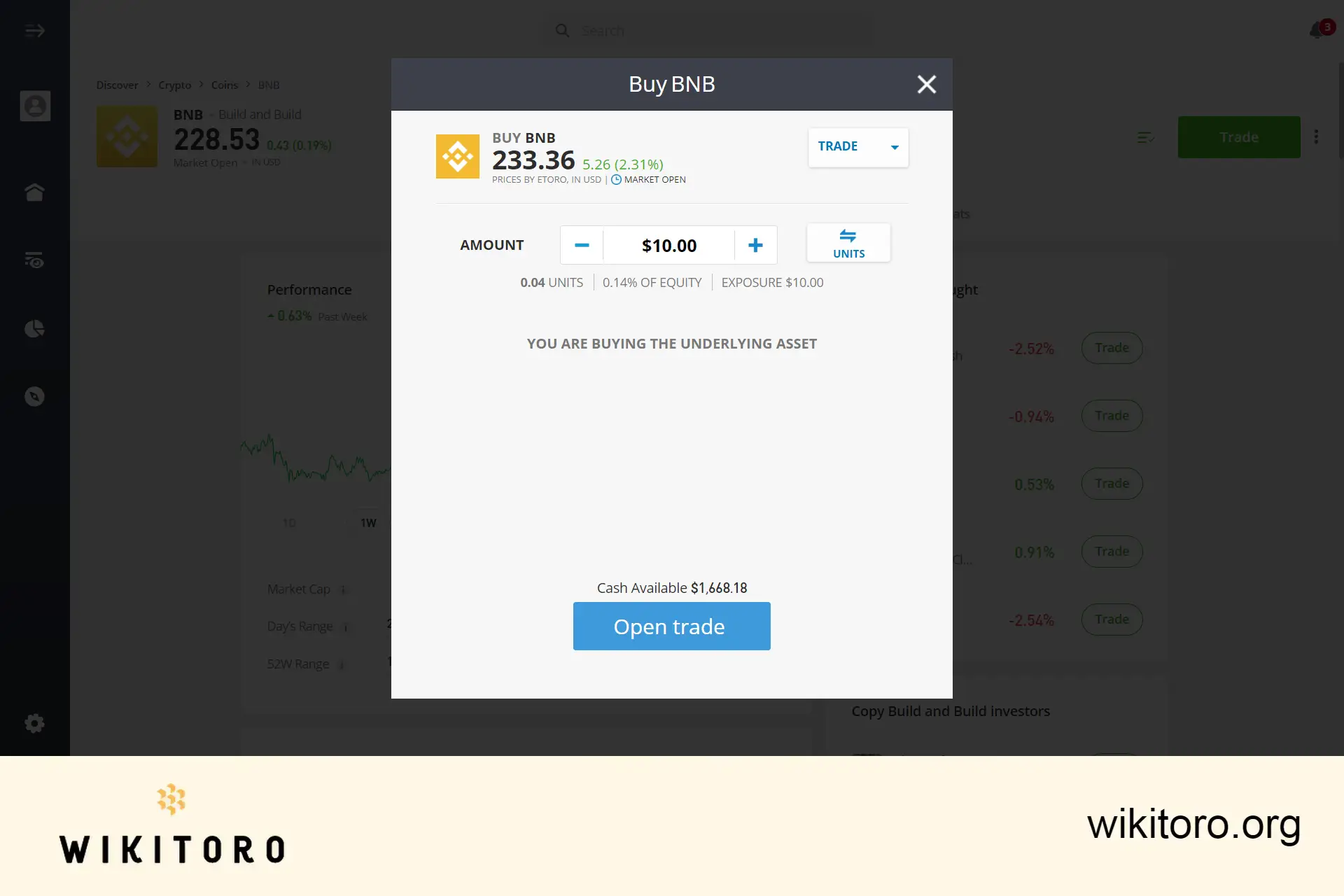 Kjøpe Binance Coin på eToro